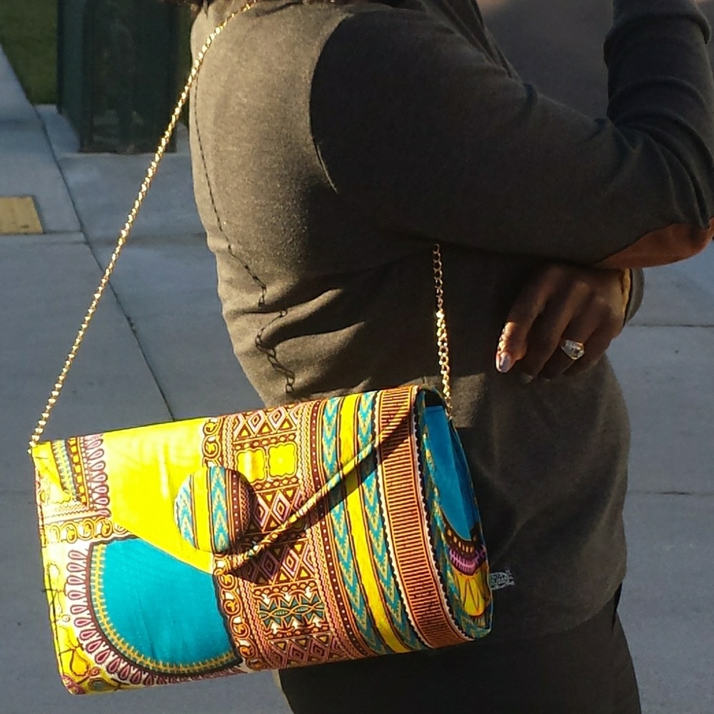 Ankara handmade clutch